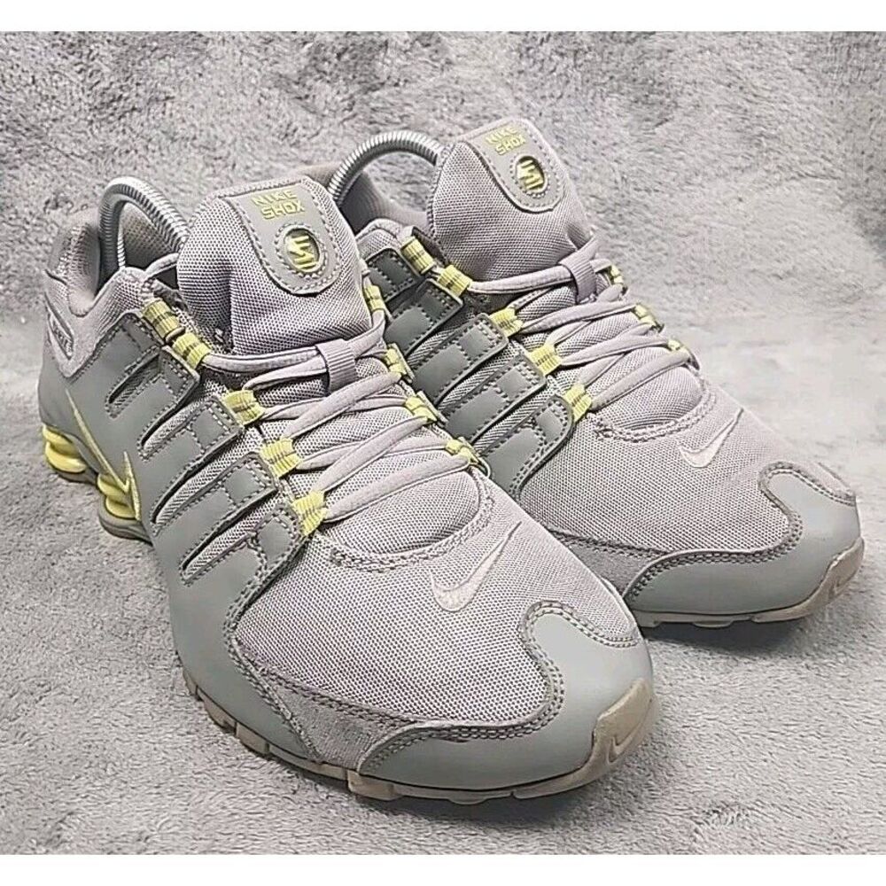 Nike Shox NZ Women's Shoes Gray Sonic Yellow 314561-016 Size 10  *Rare Color*
